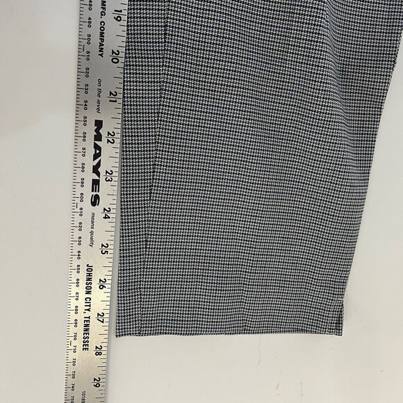 J Jill Women's Ankle Pants Size 12 Hounds Tooth Flat Front Mid Rise Stretch - Picture 10 of 10